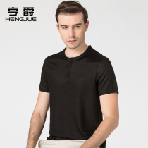 2021 Chinese style linen short sleeve T-shirt Mens Round Neck Slim half sleeve simple casual mens summer thin Ramie