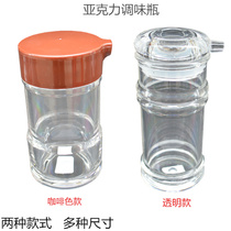 Transparent acrylic crystal seasoning bottle soy sauce bottle vinegar bottle seasoning bottle kitchen supplies with tray wholesale Hotel