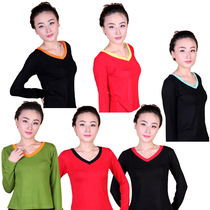 Fufu square dance clothing jacket long sleeve new dance practice clothing multi-color modal outdoor cotton feel good