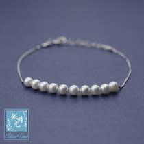 Silver time S925 sterling silver bracelet beaded pearl beet jewelry creative personality temperament girl bracelet wrist