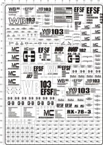 4282-@617 PG RX-78-3 G3 G-3 G-3 gd metal sticker 111