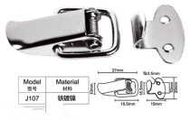 Iron nickel-plated spring box buckle Luggage buckle Lock buckle Duckbill buckle buckle Camphor box buckle 107