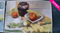 Gouache finished gouache still life fruit pottery jar sketch decoration painting generation painting high school art students 8 Open 4 open