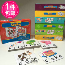 English Cardboard Puzzle English Enlightenment Early Education Learning Words Card Childrens Cognitive Patchwork 764