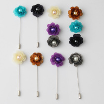 Lined with pin matching chest-pin anti-walking light collar buckle female chest flower shirt rose brooch