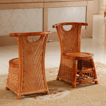 Rattan wood Gongfu tea chair Rattan chair Leisure chair Garden outdoor Rattan art tea chair Rattan woven chair Rattan small chair