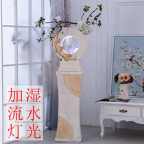 Hipster simple water fountain water scenery home decoration creative flower arrangement floral art TV cabinet humidifier ornaments