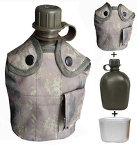 Outdoor Army Memes Green Ruins Drinking Water Kettle Water Bottles Water Lunchbox Suit Portable Tactical Military Training American Kettle Men
