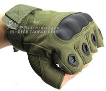 American SI special turtle shell half-finger tactical gloves Field outdoor sports cycling racing fighting gloves OD color