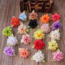 Simulation silk cloth small rose flower head flower hairclip wreath DIY silk flower rose wedding flower 4 5CM