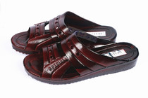 Taiwan 21CENTURY mens middle-aged slippers summer wear non-slip wear-resistant dad middle-aged shoes 0537