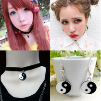 Jewelry Gold earrings earrings earrings earrings drop earrings Japan Harajuku limited-time tattoo collar Punk pendant Simple