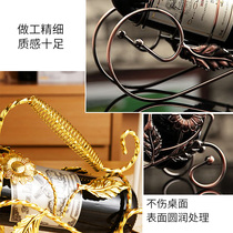 Wine rack European vintage wine glass rack upside down creative fashion put wine rack Wrought iron ornaments package