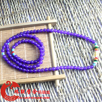 Fuxin Natural Purple Agate 108 Womens Inlaid Bracelet Tibetan Silver with Jewelry Crystal DIY Score Beaded Strings