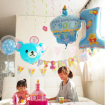 Childrens birthday party decoration supplies one year old baby cake aluminum foil balloon