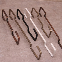 Long S hook adhesive hook clothing store hanger display props metal coat hook black and white S-shaped large flat S hook