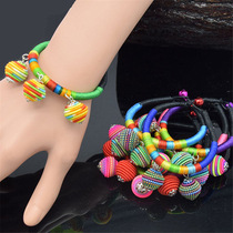 Yunnan ethnic style jewelry color handmade woven rope bracelet retro handmade DIY woven rope bracelet