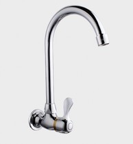 Kunquan all copper single cold faucet kitchen wash basin into the wall pool sink faucet factory direct sales