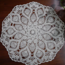 I love my family handmade crochet hook cotton lace hollow woven tablecloth decorative pad small scarf