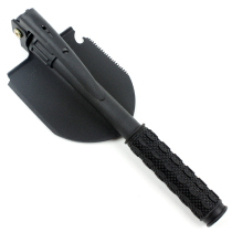 Mini black universal folding spade outdoor fishing camping life-saving survival shovel 600g
