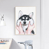 New 5d Diamond painting full of diamond embroidery two ha dog living room porch tile cross stitch cartoon simple modern
