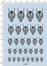 01157-A5717 Gd Evil Ghost Evangelical Warrior EVA NERV Snore Snore Head Water Sticker 111