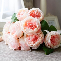 Ellie round big rose bouquet European style bouquet European-style holding flower simulation flower vase flower arrangement decoration flower Flower