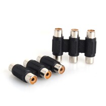 Triple Female To Female RCA AV Audio Video F F Jack Connecto