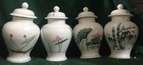 Ceramic wine bottle collection 4018 early hand painted porcelain jar set of intact wine bottle