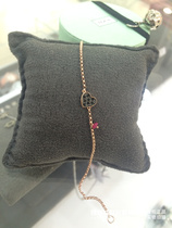 European Spanish peach bear spinel sterling silver plated rose gold bracelet 314931510