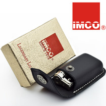 Austrian IMCO lighter leather case buckle handmade cowhide buckle creative leather fire machine case love cool leather case Black