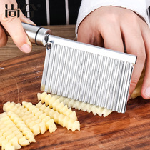 Shanghe stainless steel fries knife cutting wolf teeth potato knife corrugated wave knife multifunctional cut sweet potato potato chips