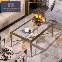 Martha Holy Simple Modern Coffee Table Stainless Steel American Coffee Table Light Luxury Living Room Model House Furniture Customization