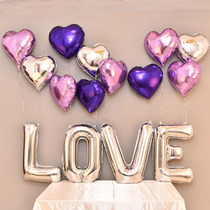 v13 new large aluminum film love Balloon creative wedding site layout room decoration edge set life Net Red