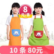 Childrens apron custom logo painting clothes custom Kindergarten baking art class Waterproof apron in large childrens printing