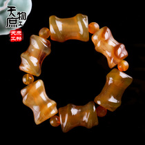 Natural Goat Corner Bucket Hands String Hand Engraving Bamboo Knobs Hand Strings Polish Original bright face Veneers bracelet Hand strings S
