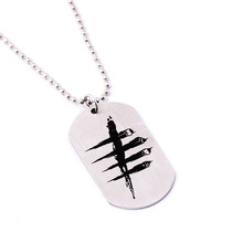 Deadby By Daylight Dawn Killing Machine Perimeter Stainless Steel Necklace Game Alloy Key Clasp Army Card Pendant