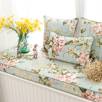 American pastoral country big flower window mat custom-made window mat bedroom tatami cushion sofa cushion