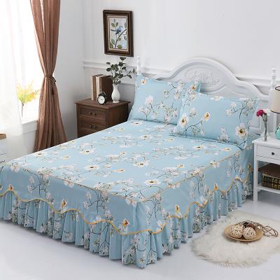 Summer bed skirt three-piece bed skirt type bedspread single piece dustproof cover 1 5 meters 1 8 sheets cushion bed hoist non-slip