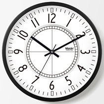 Madin clock clock and clock living room mute fashion big digital black and white wall clock creative simple clock quartz clock B254