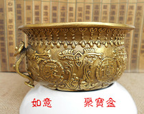 Feng Shui pure copper cornucopia ornaments can be made into change cans.