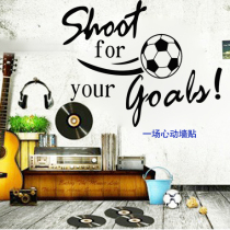 Football English World Cup Kindergarten Classroom Dormitory Bar KTV Background Wall Stickers Shop Glass Shop Windows