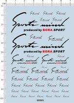 00863-Sports by Bora Sport Model Car Water Sticker