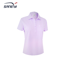 2019 Women Lapel Short Sleeve quick-drying Sports Top Tennis T-shirt Badminton T-shirt Golf T-shirt