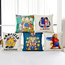 Creative Cartoon Gaffi Cat Cotton Linen Lean Back Home Sofa Car Cushions Fresh And Cute Cuddle