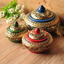 Thai crafts solid wood IKEA covered storage box storage box desktop finishing box creative jewelry box gift