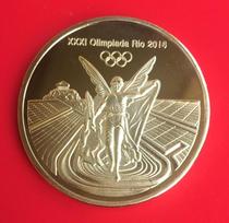 Medallion gold-plated 2016 Brazil Rio goddess coin America Congress about 40mm