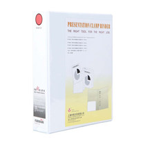 Fude fast PVC three-sided bag folder A4 white clip 2 holes 3 holes 4 holes punch clip binder