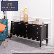 Masa St. Di American chest chest modern simple solid wood cabinet bedroom locker full of light Luxury customization