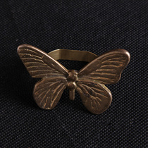 Western antique ornaments vintage vintage window display Europe recovered copper napkin ring spot